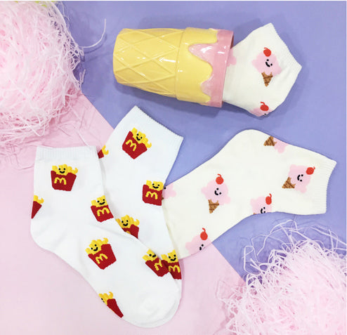 Women's Ankle Happy Food Socks