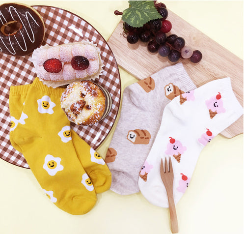 Women's Ankle Happy Food Socks