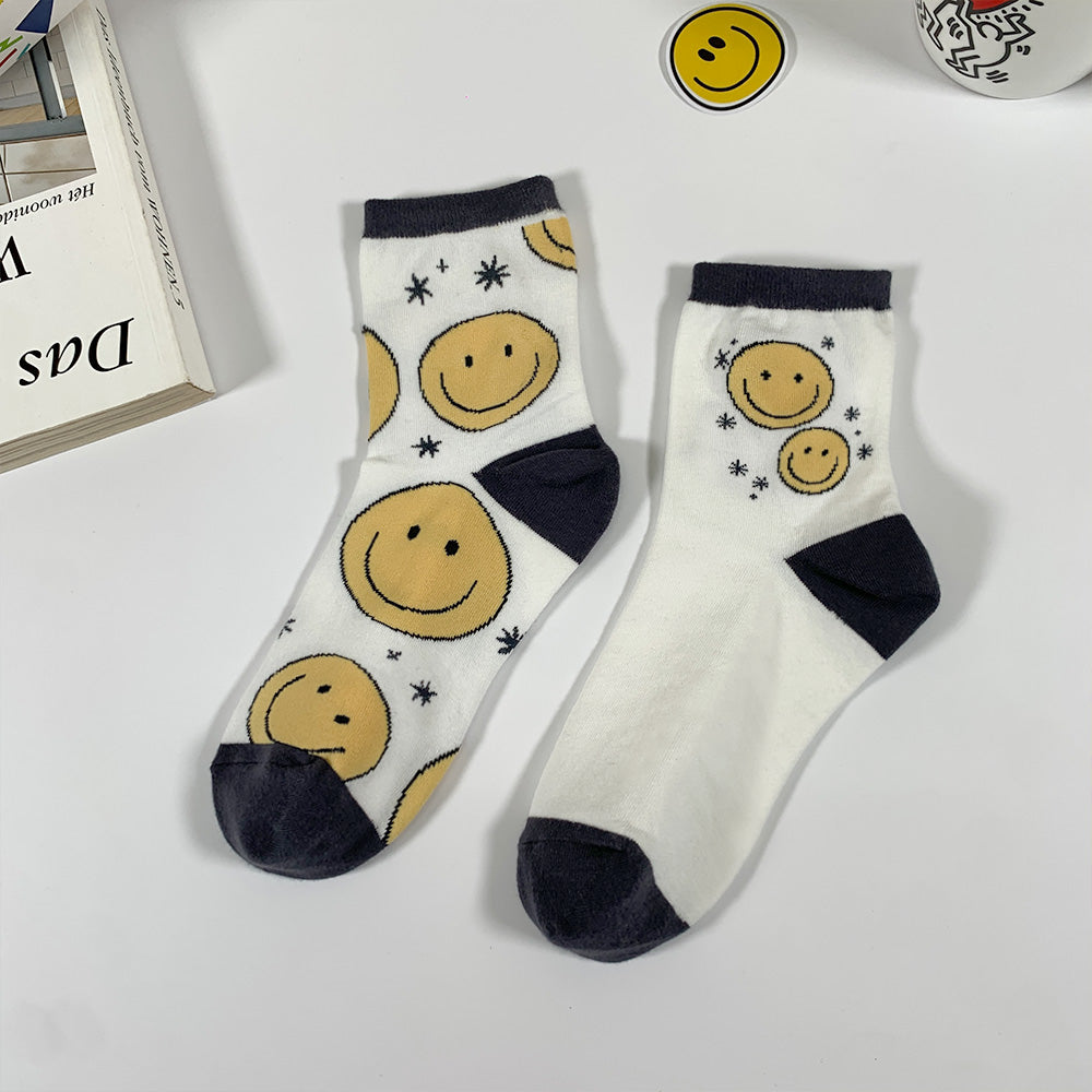 Women's Crew Sparkling Smile Mismatched AB Socks