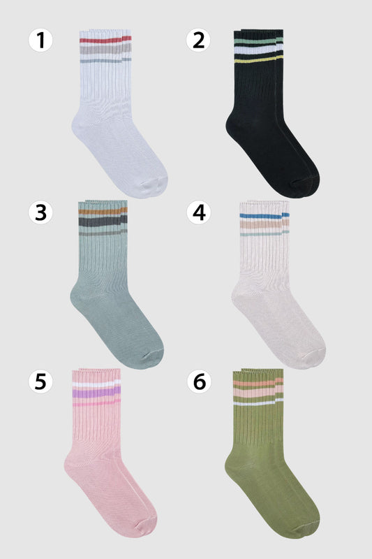 Women's Crew Tie-dye Sports Socks Style 1