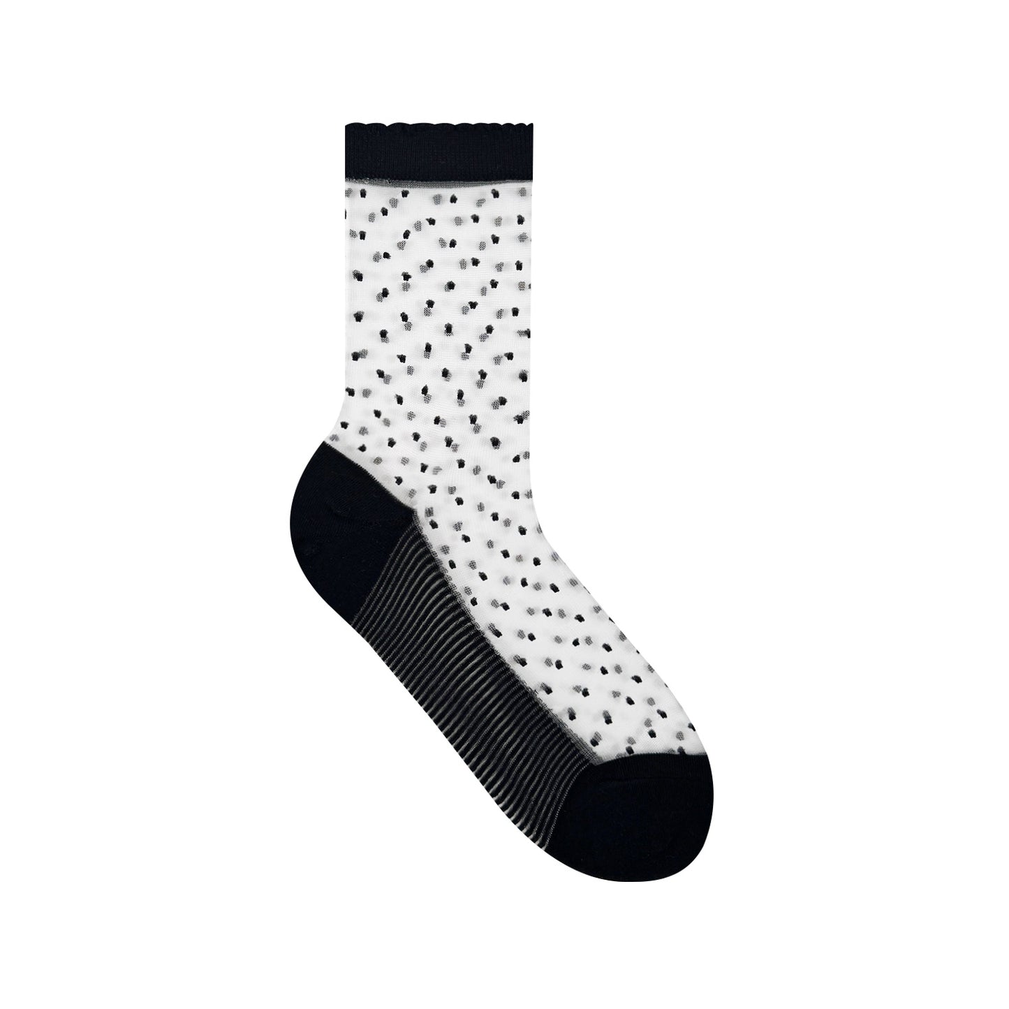 Women's Crew Sheer Speckled Lace See-Through  Socks