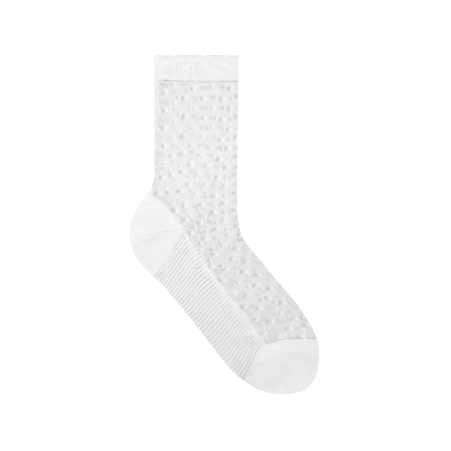 Women's Crew Sheer Speckled Lace See-Through  Socks