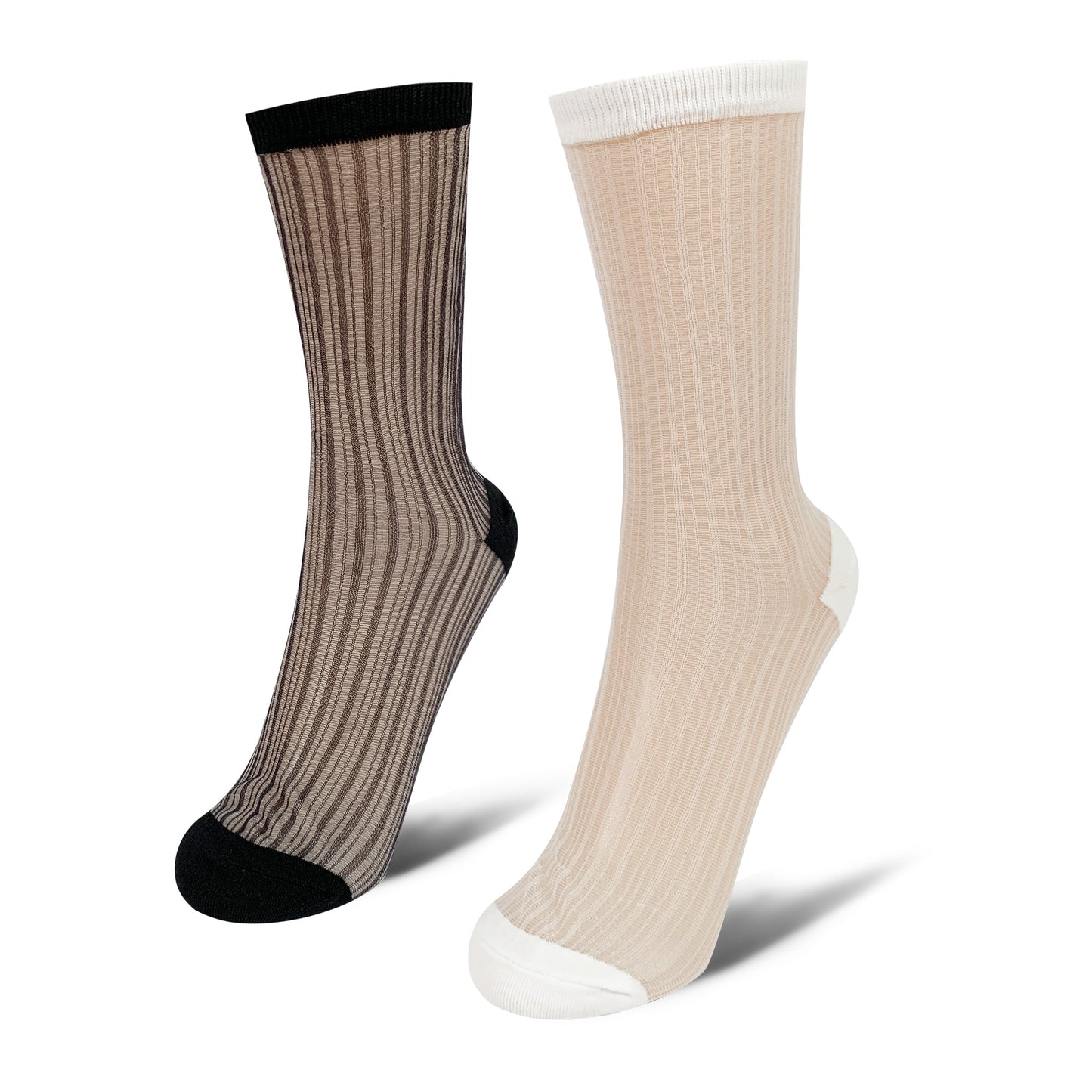 Women's Crew Sheer Mesh Loose  See-Through Socks