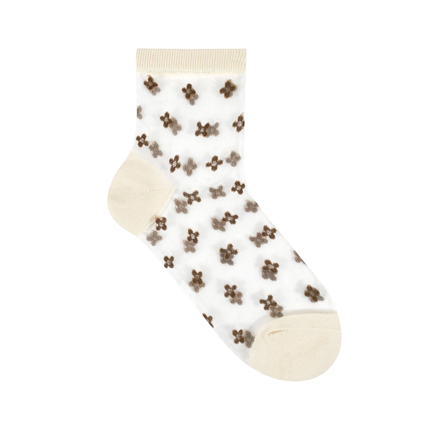 Women's Crew Sheer Clover  See-Through Socks