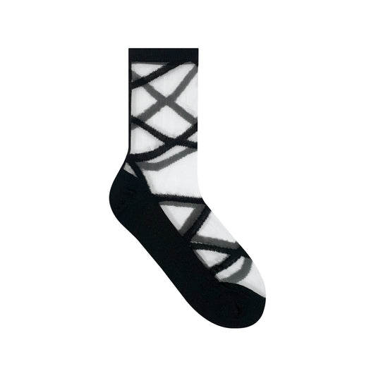 Women's Crew Sheer Ballerina  See-Through Socks