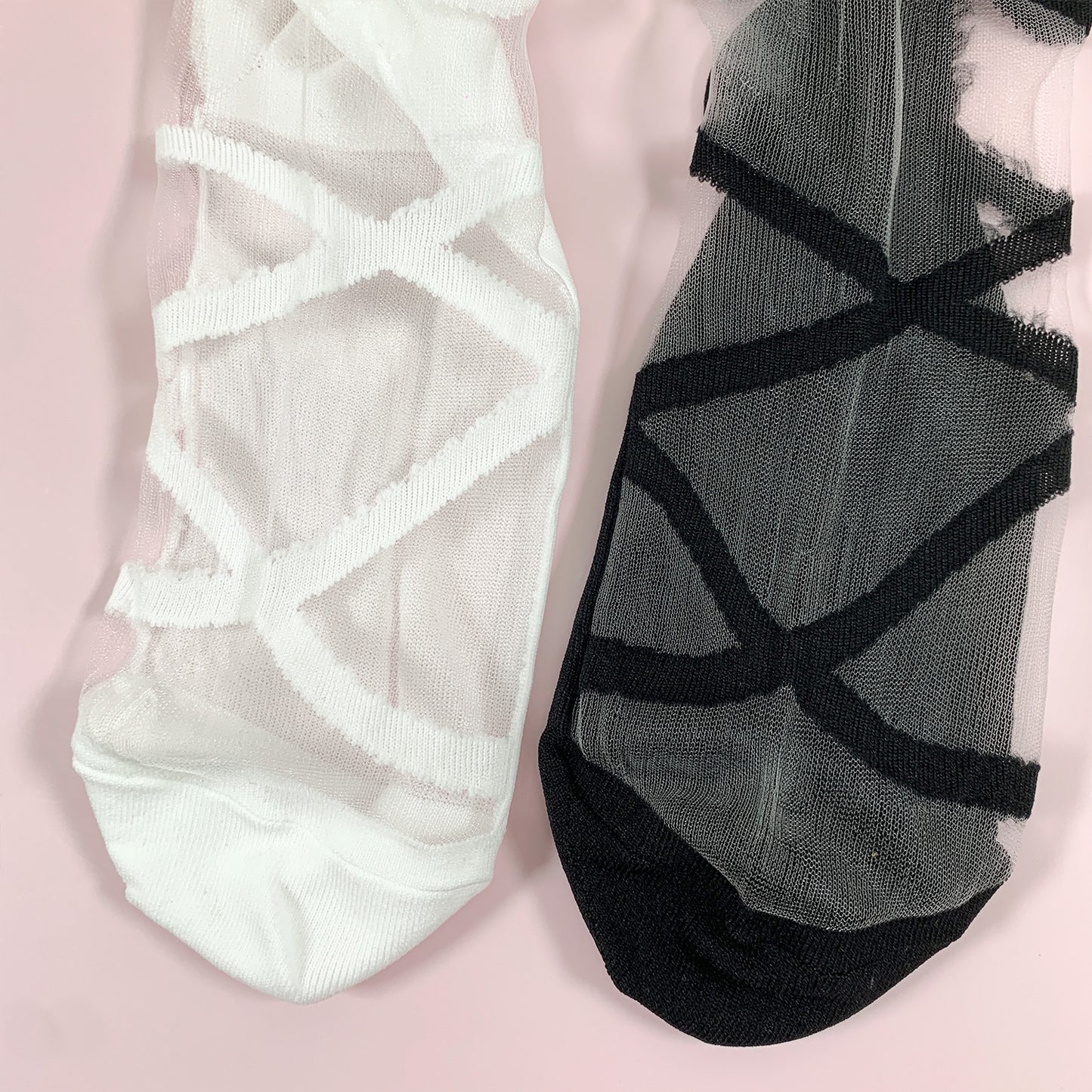 Women's Crew Sheer Ballerina  See-Through Socks