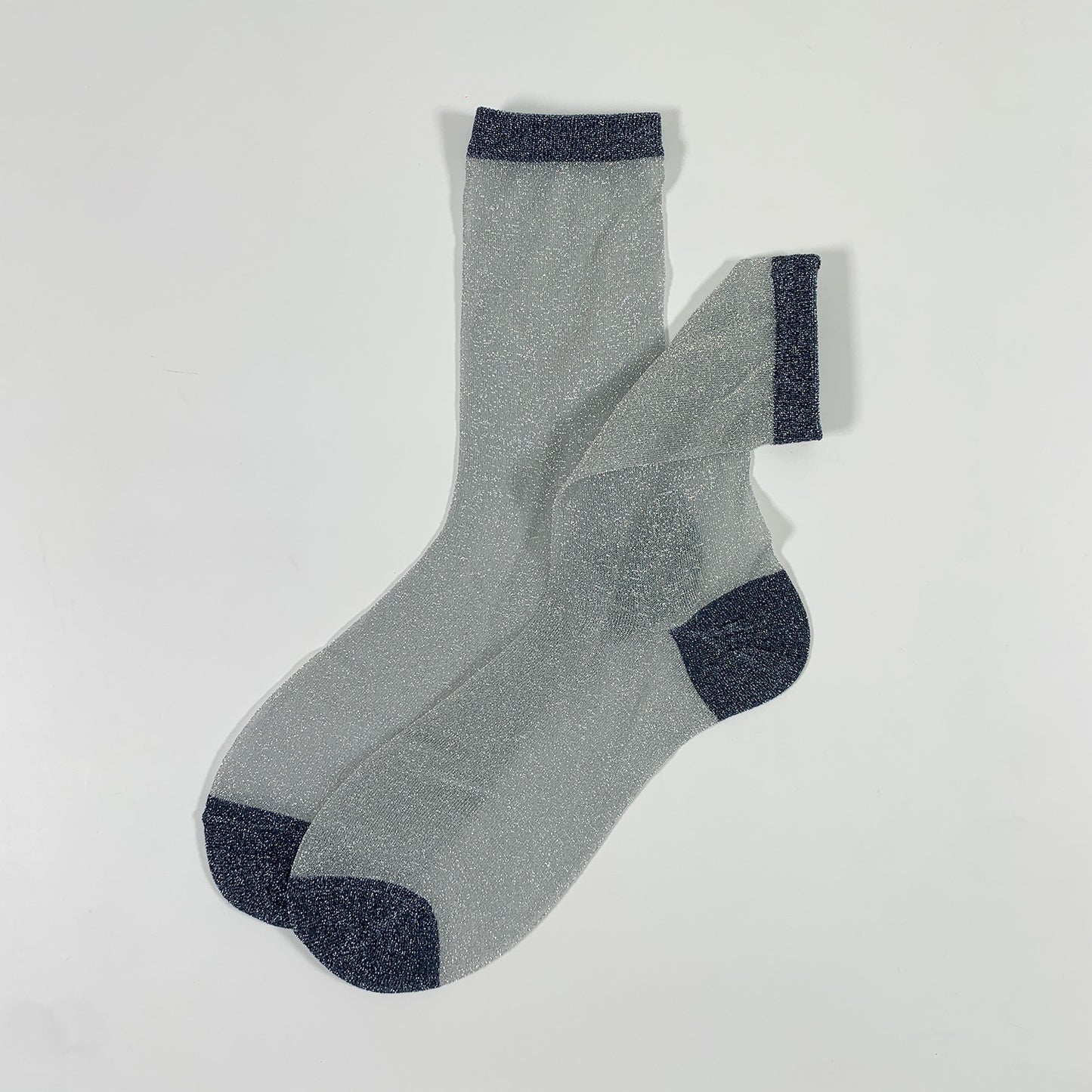 Women's Crew Sheer Glitter  See-Through Socks