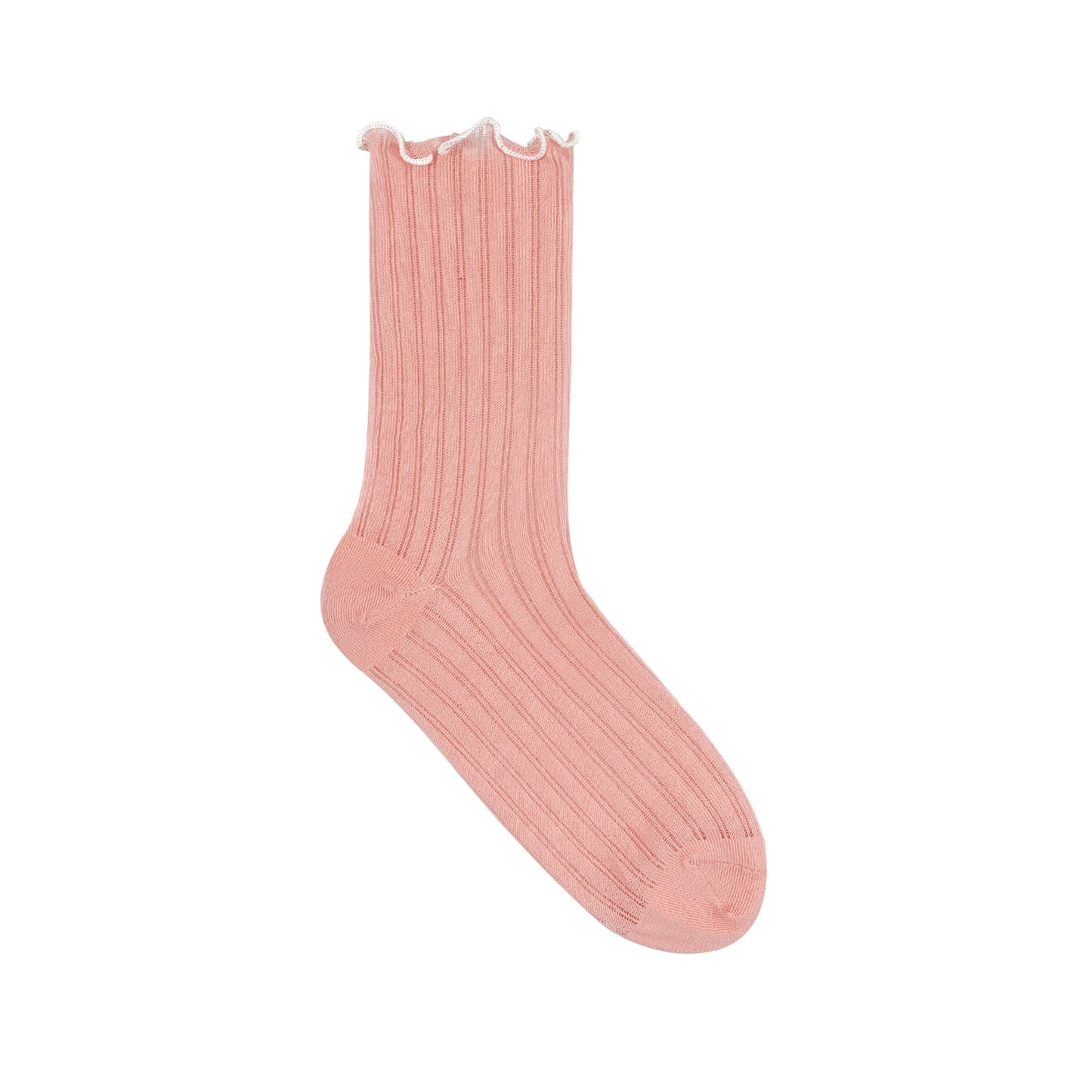 Women's Crew Sheer Ruffle See-Through Socks