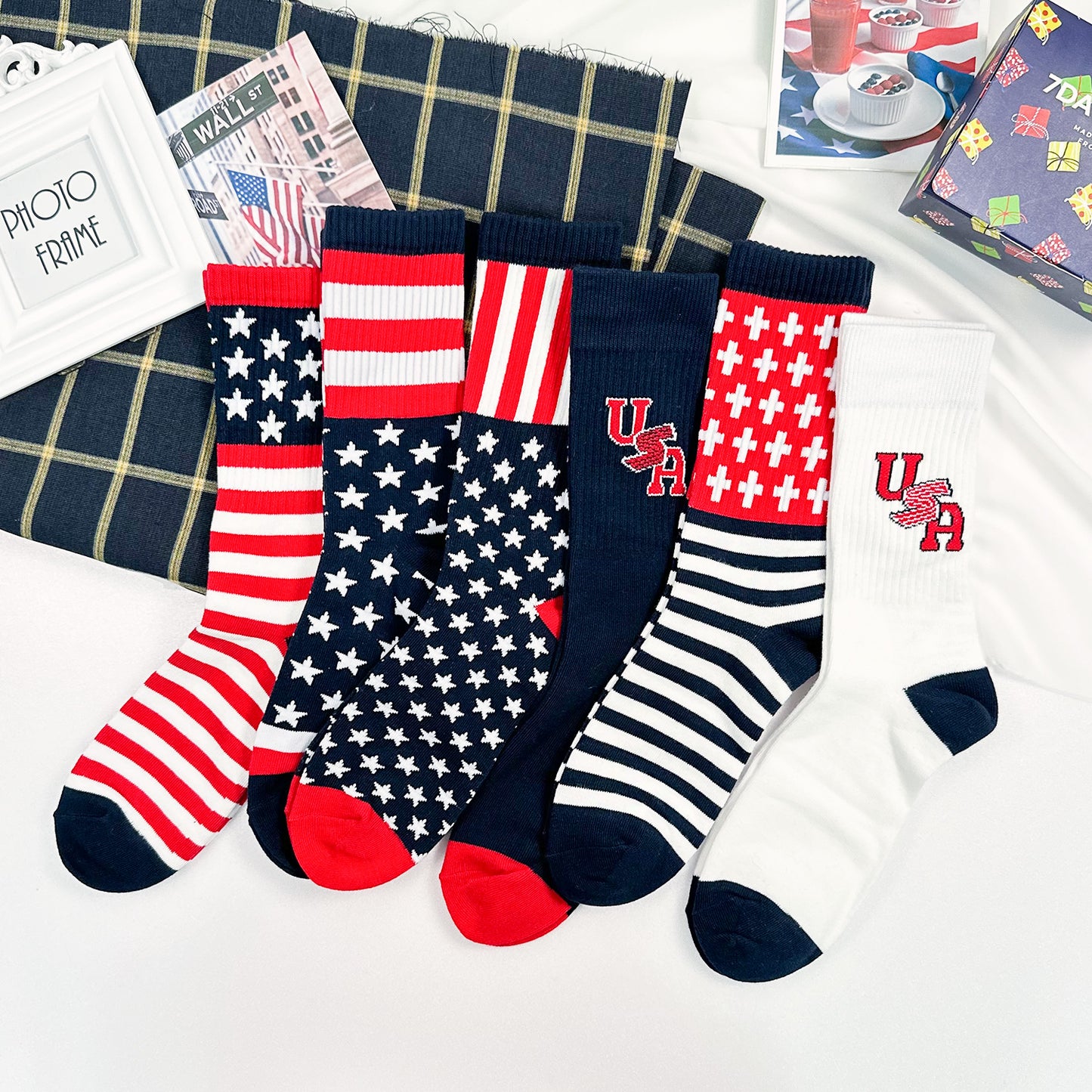 Men's Crew American Flag Socks