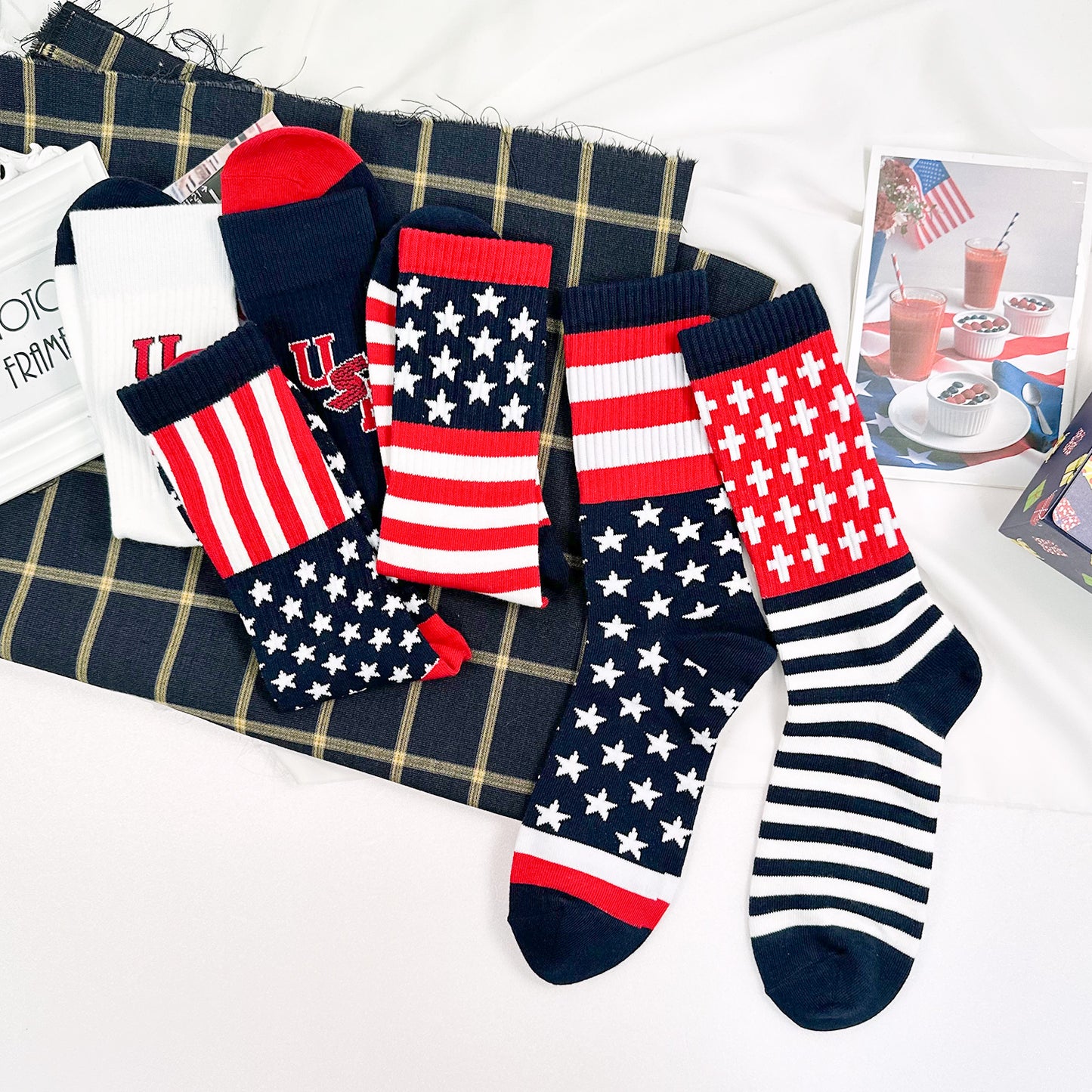 Men's Crew American Flag Socks