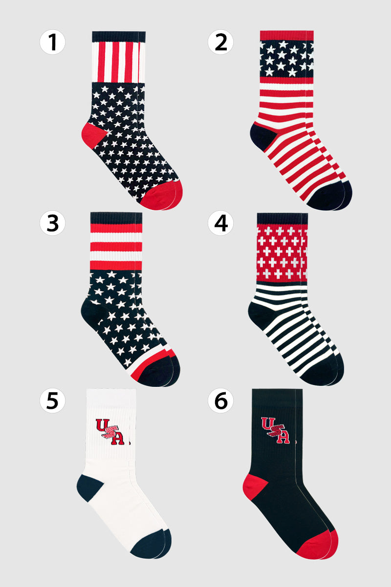 Men's Crew American Flag Socks