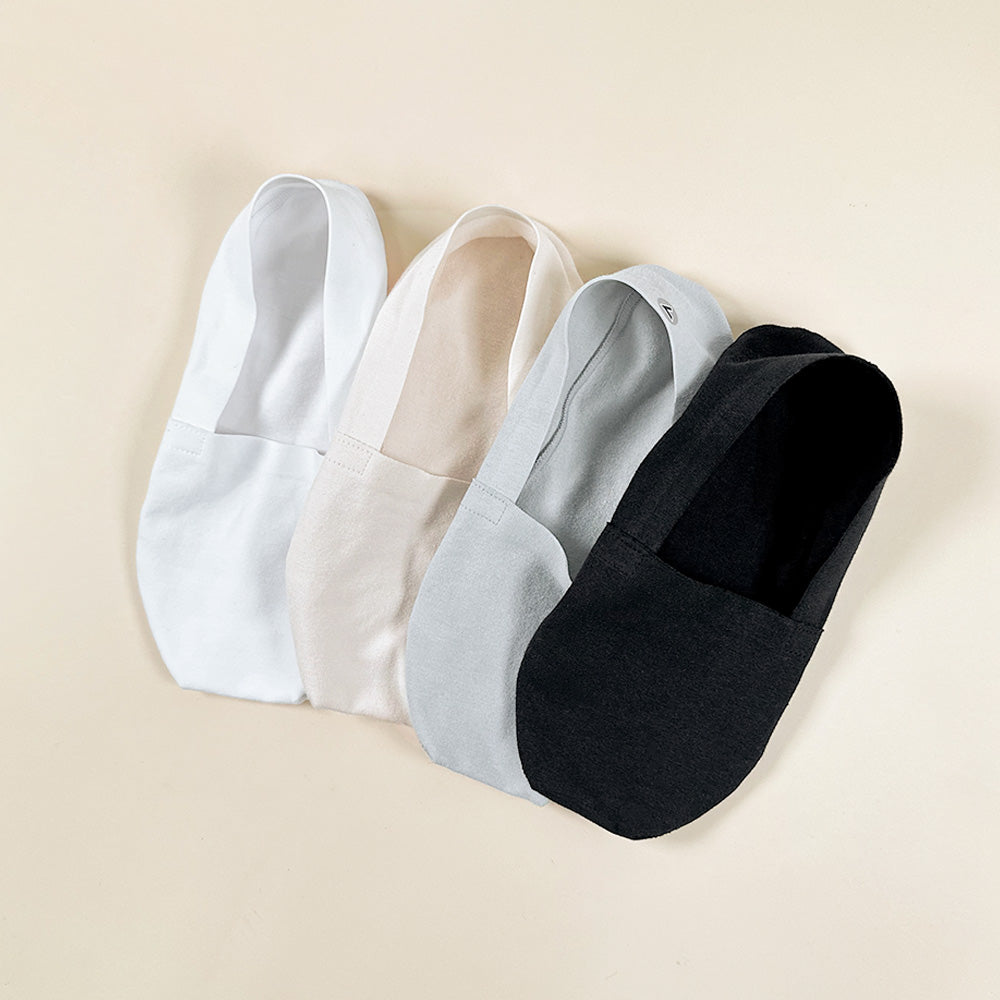 Unisex Women & Men's No Show Non Slip Premium Socks - White