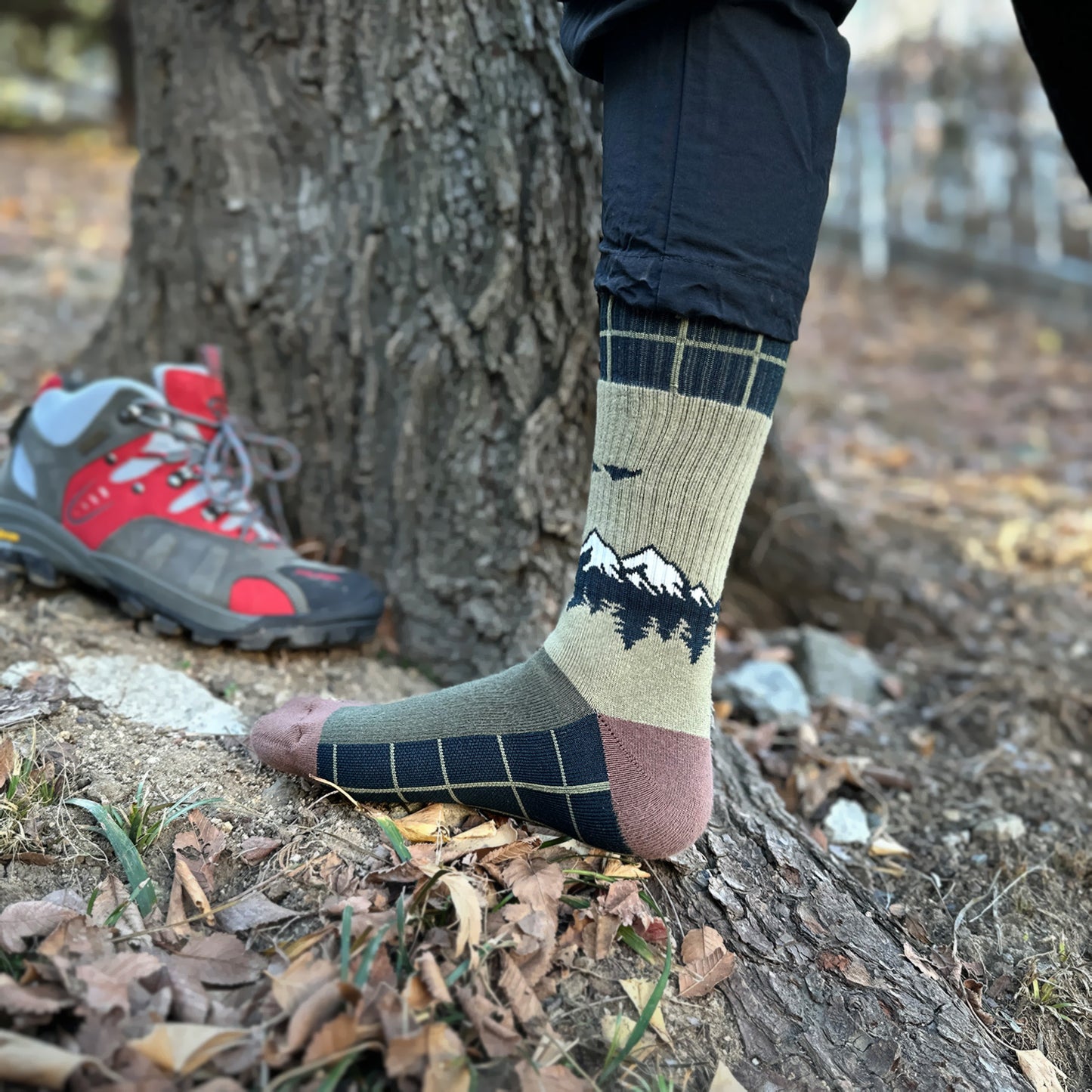 Men's Crew Cushioned Hiking  Cotton Socks