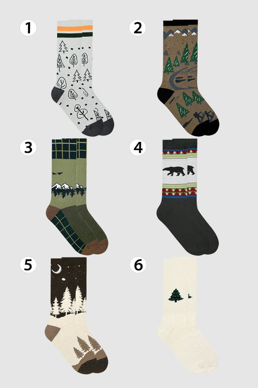 Men's Crew Cushioned Hiking  Cotton Socks