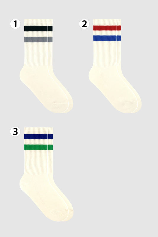 Men's Crew Retro Style 3 Socks