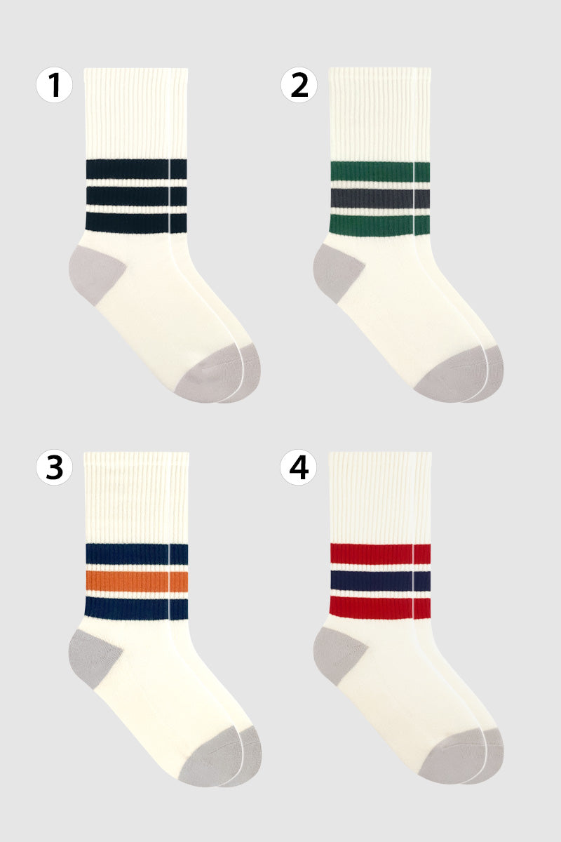 Men's Crew Retro Style 4 Socks