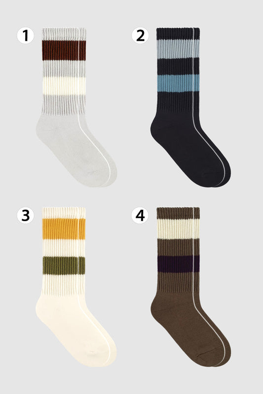 Men's Crew Retro Style 5 Socks