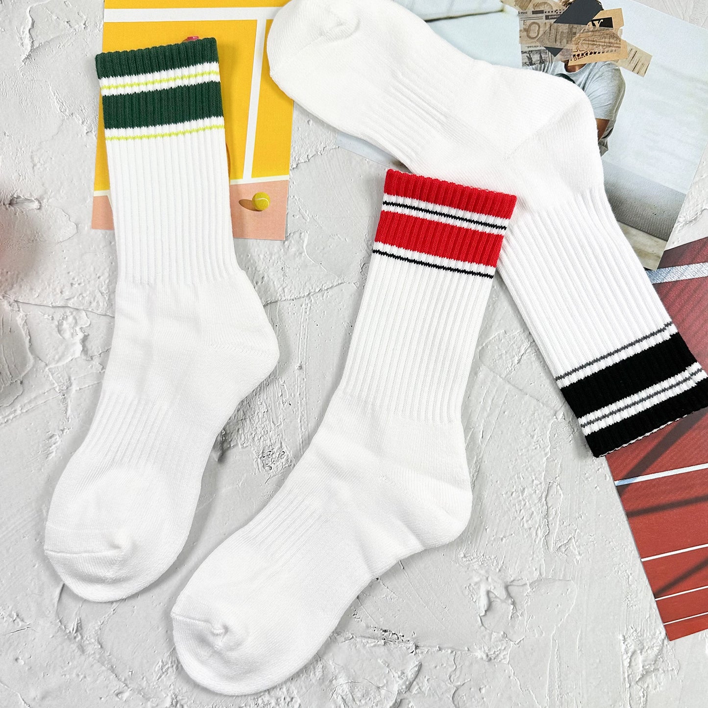 Men's Crew Stripes Sport Daily Style-1