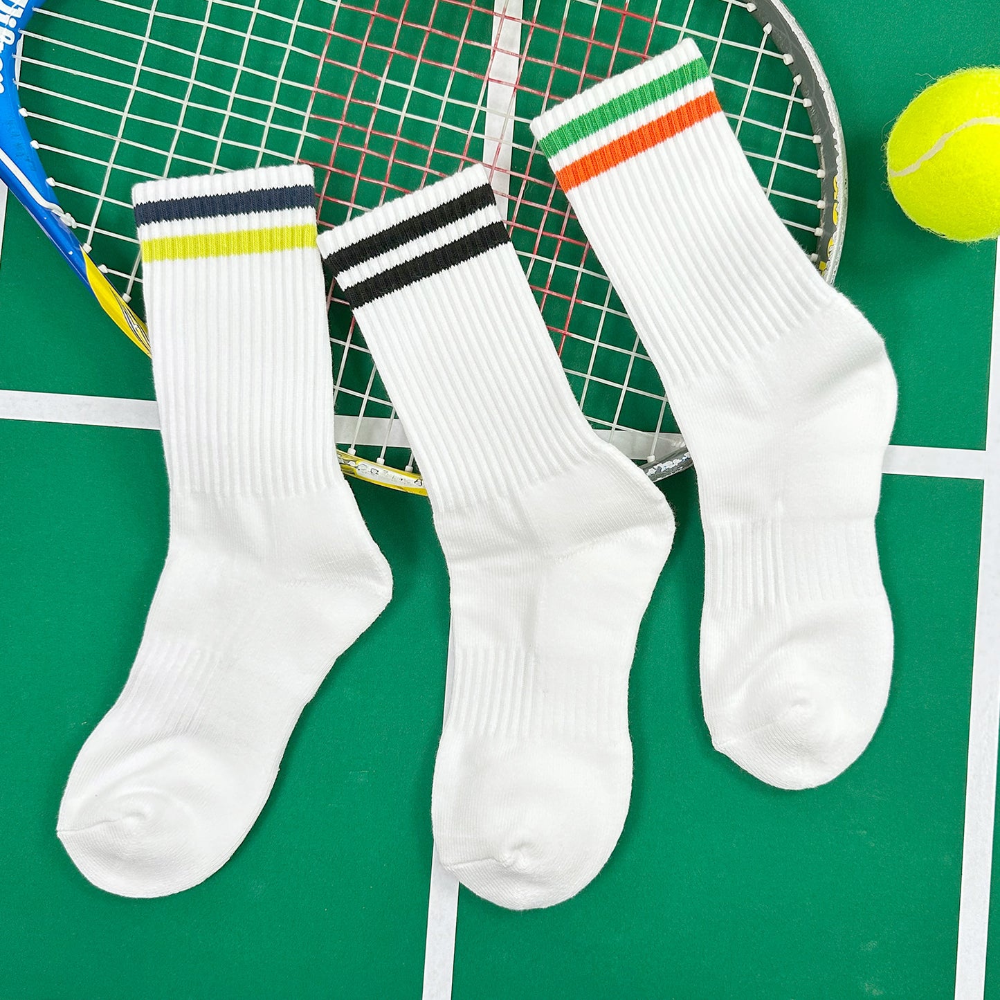 Men's Crew Stripes Sport Daily Style-2