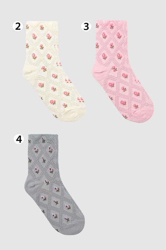 Women's Crew Flower Day Socks