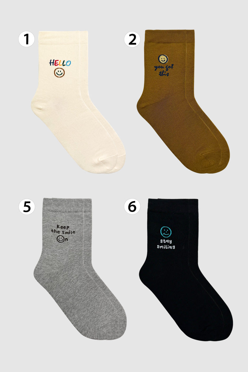 Women's Crew Smile Mood Socks