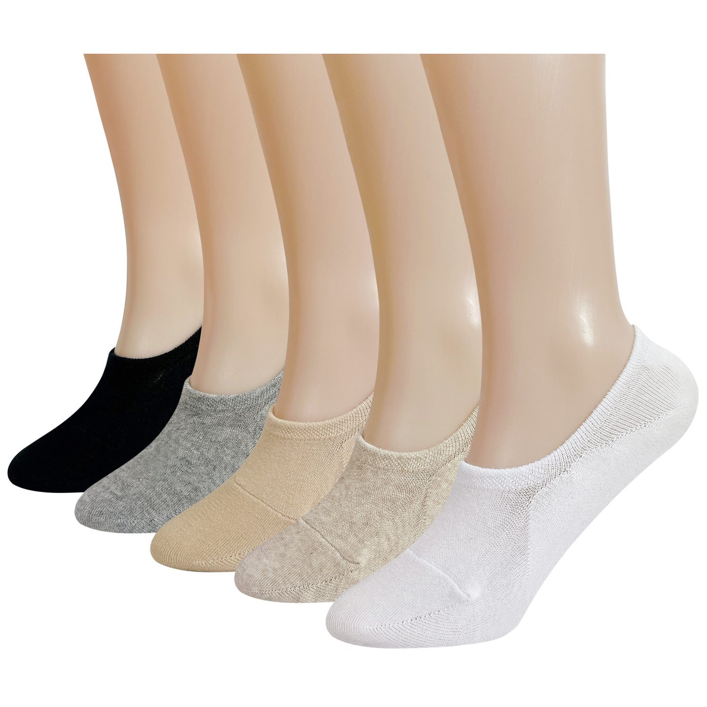 Men's No Show Non Slip Odor-Free Fragrant Seamless Cotton Socks
