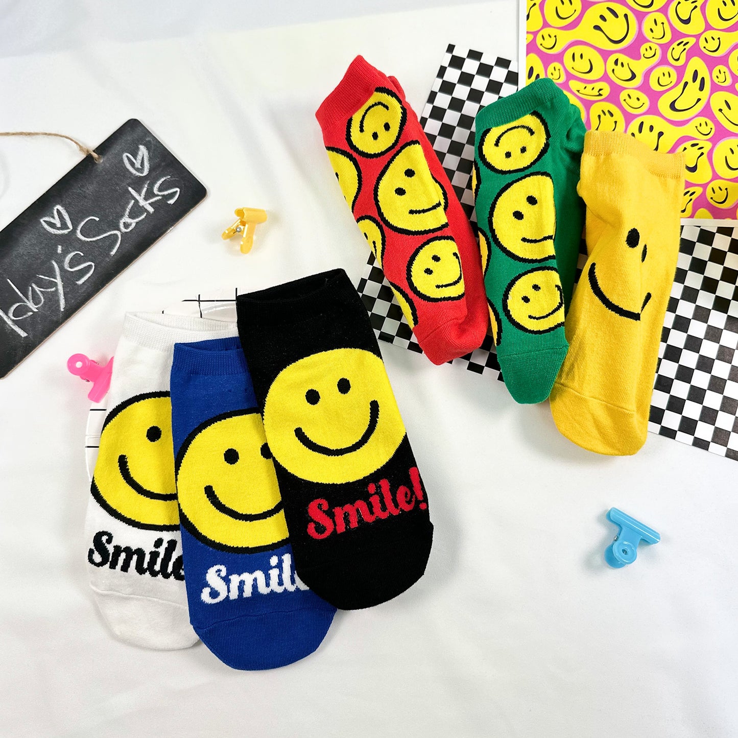Women's Ankle Smile Party Socks