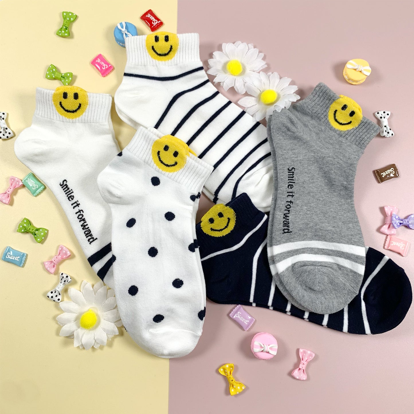 Women's Ankle Happy Smile Socks