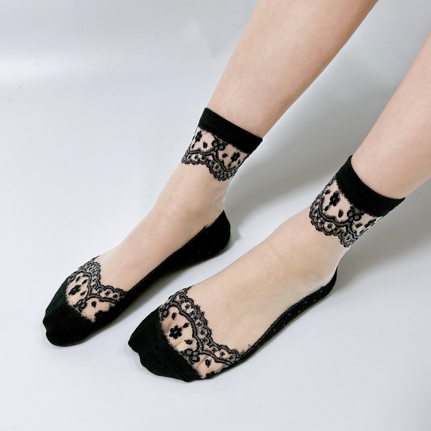 Women's Ankle Antique See-Through Socks