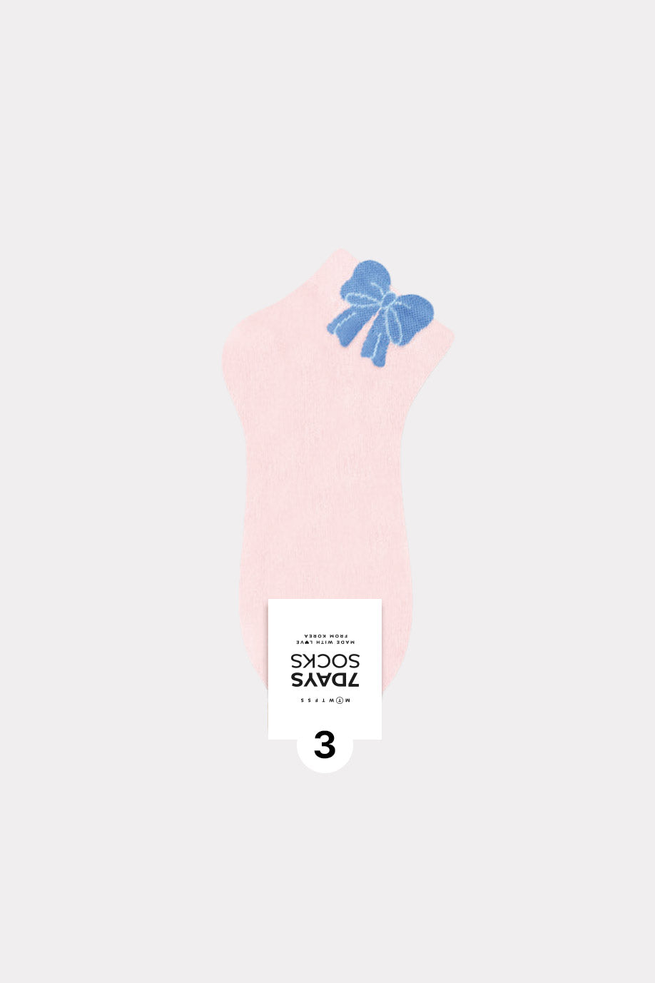 Women's Crew Bow Ribbon Middle Socks