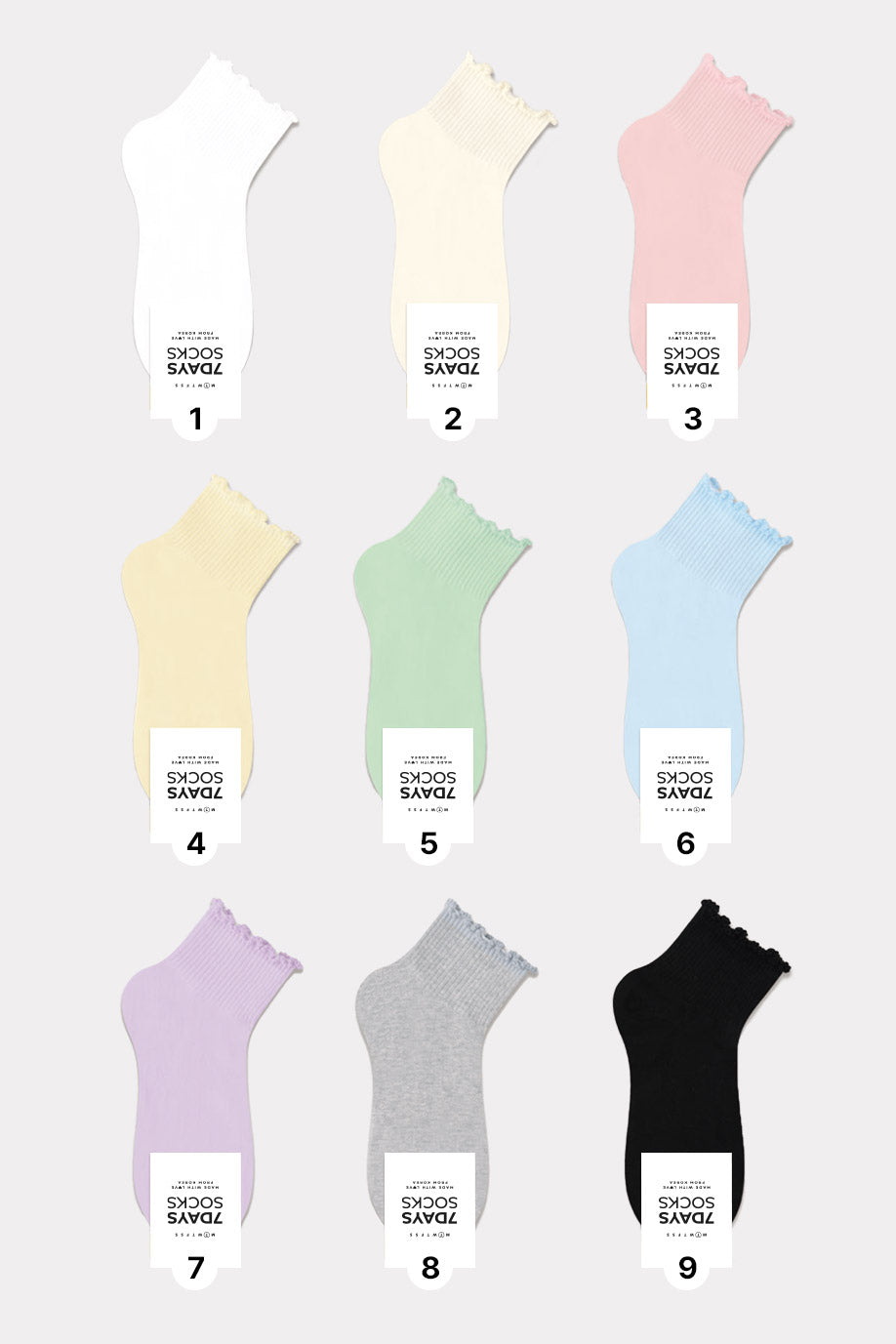 Women's Lace Band  Middle Ankle Socks - Made in Korea