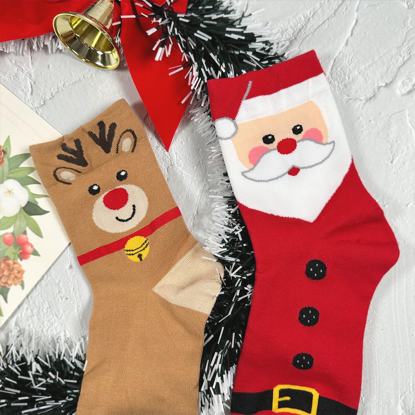 Women's Crew Santa Friends Socks