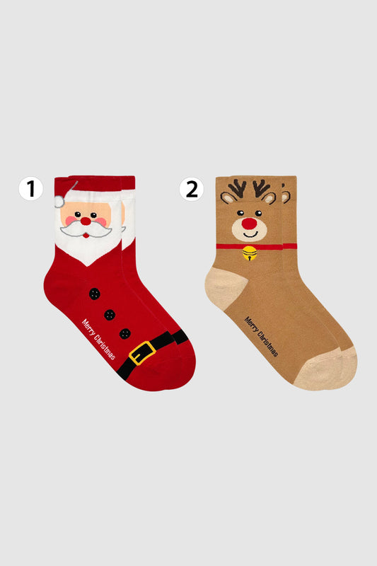 Women's Crew Santa Friends Socks