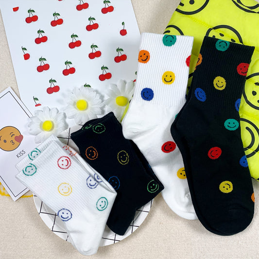 Women's Crew Popping Smile Socks