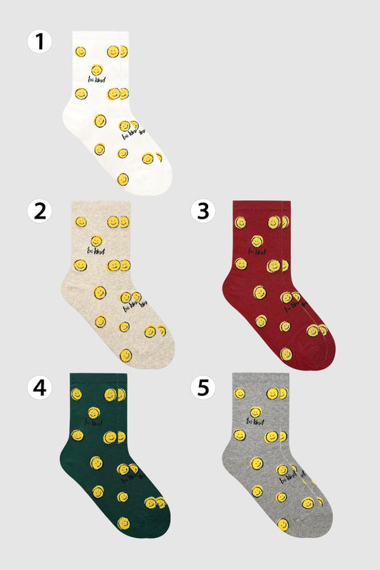 Women's Crew Random Smile Socks