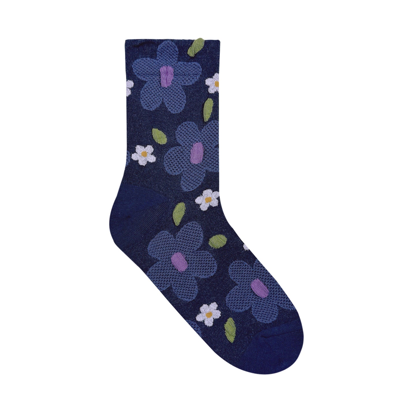 Women's Crew Mesh Flower Socks