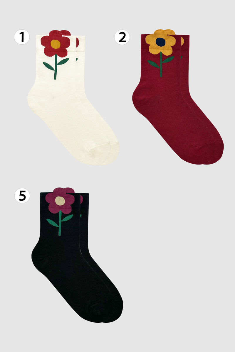 Women's Crew New Big Flower Socks