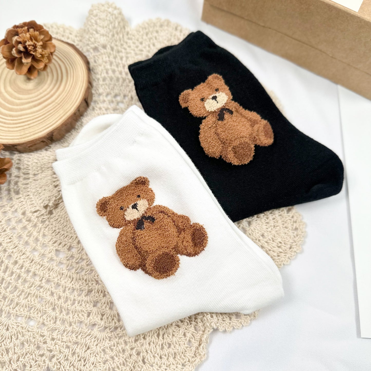 Women's Crew Teddy Bear Club Socks