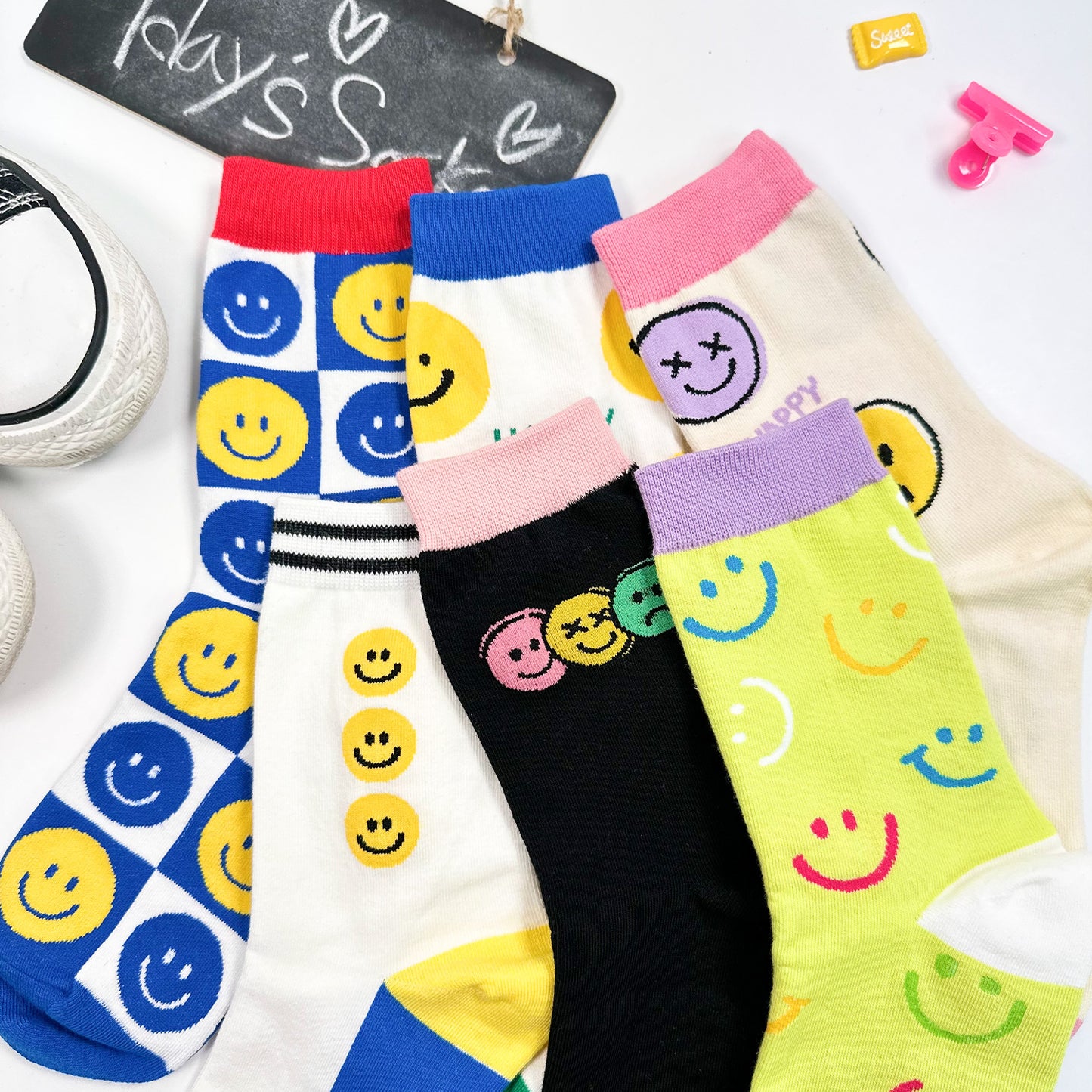Women's Crew Smile Set Socks