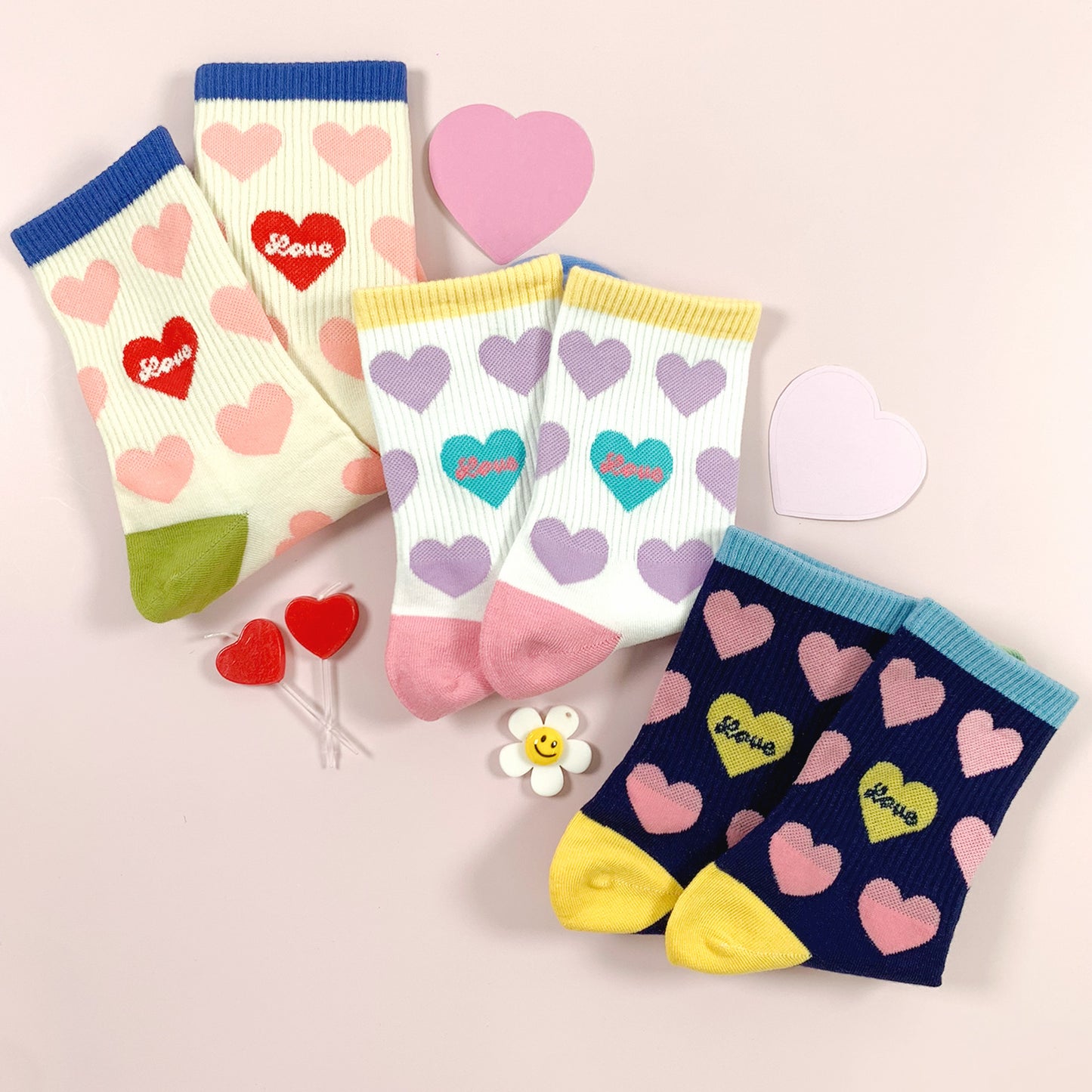 Women's Crew Heart Combo Socks