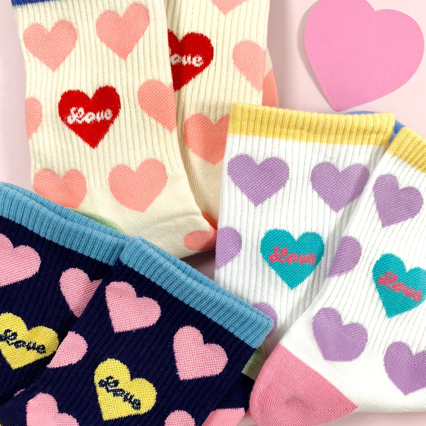 Women's Crew Heart Combo Socks