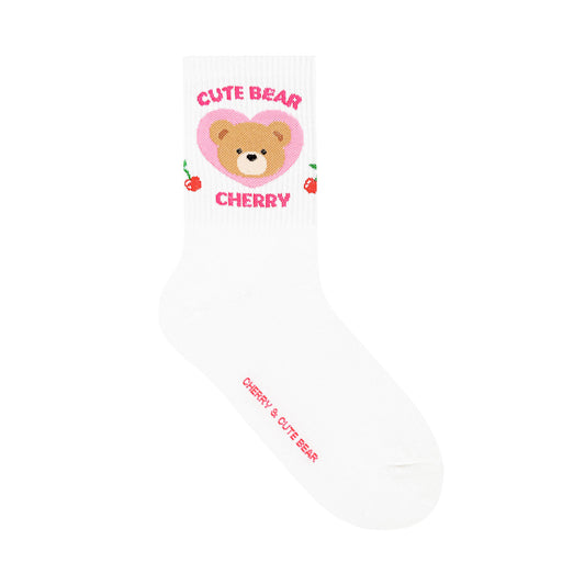 Women's Crew Cherry Bear Crew Socks