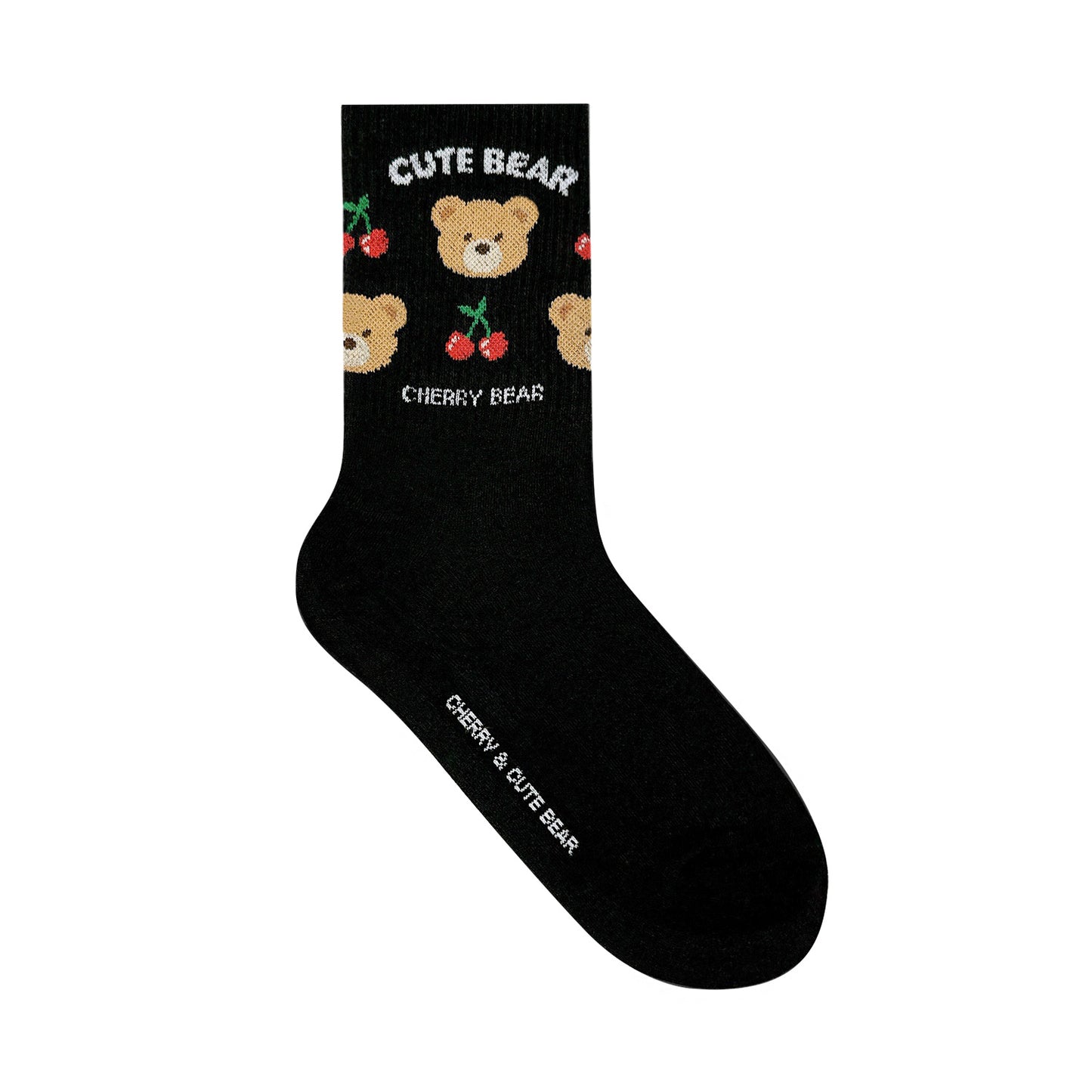 Women's Crew Cherry Bear Crew Socks