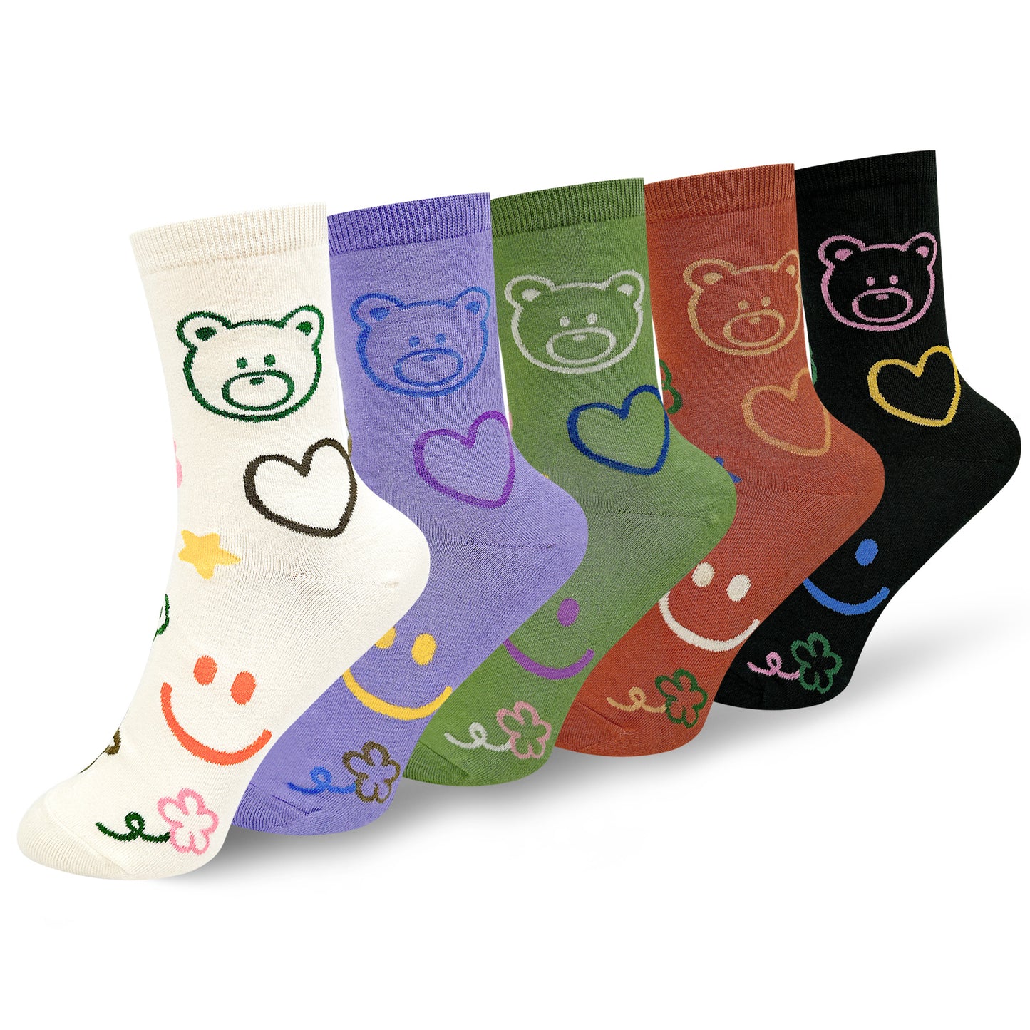 Women's Smile & bear Crew Socks