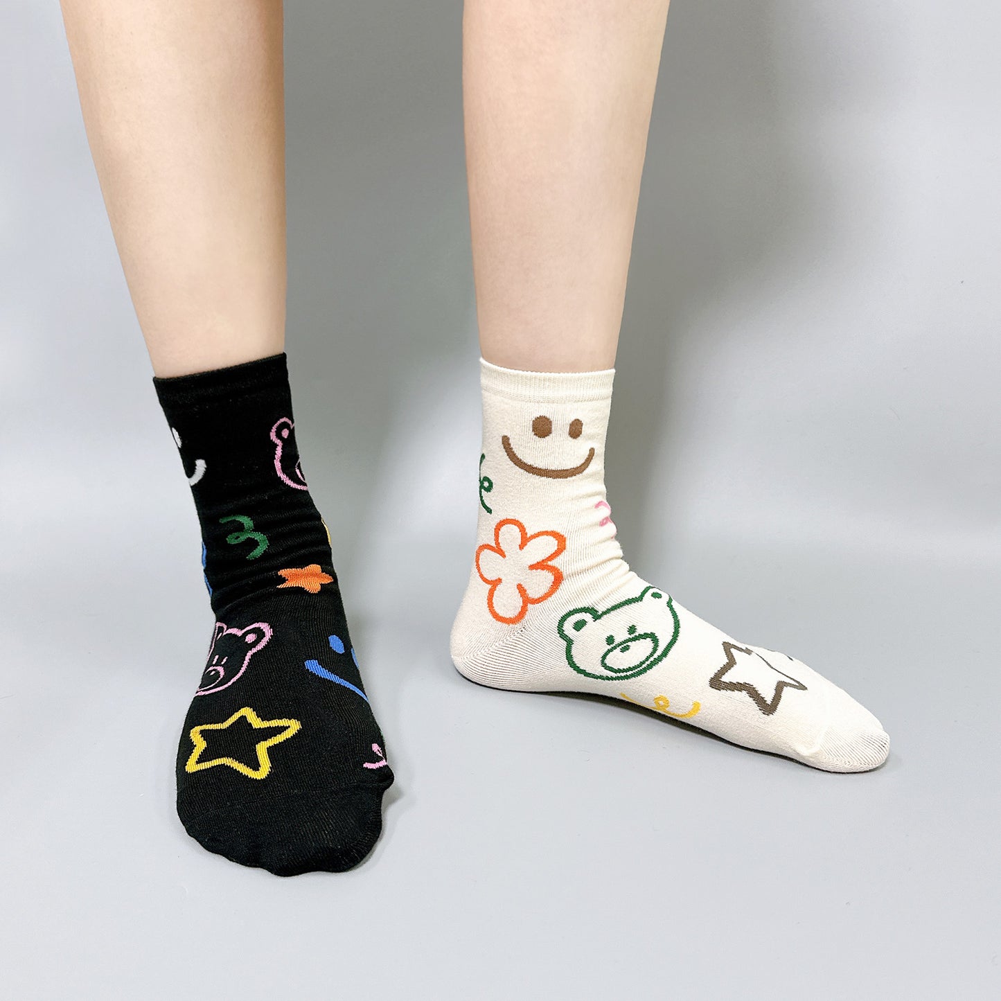 Women's Smile & bear Crew Socks