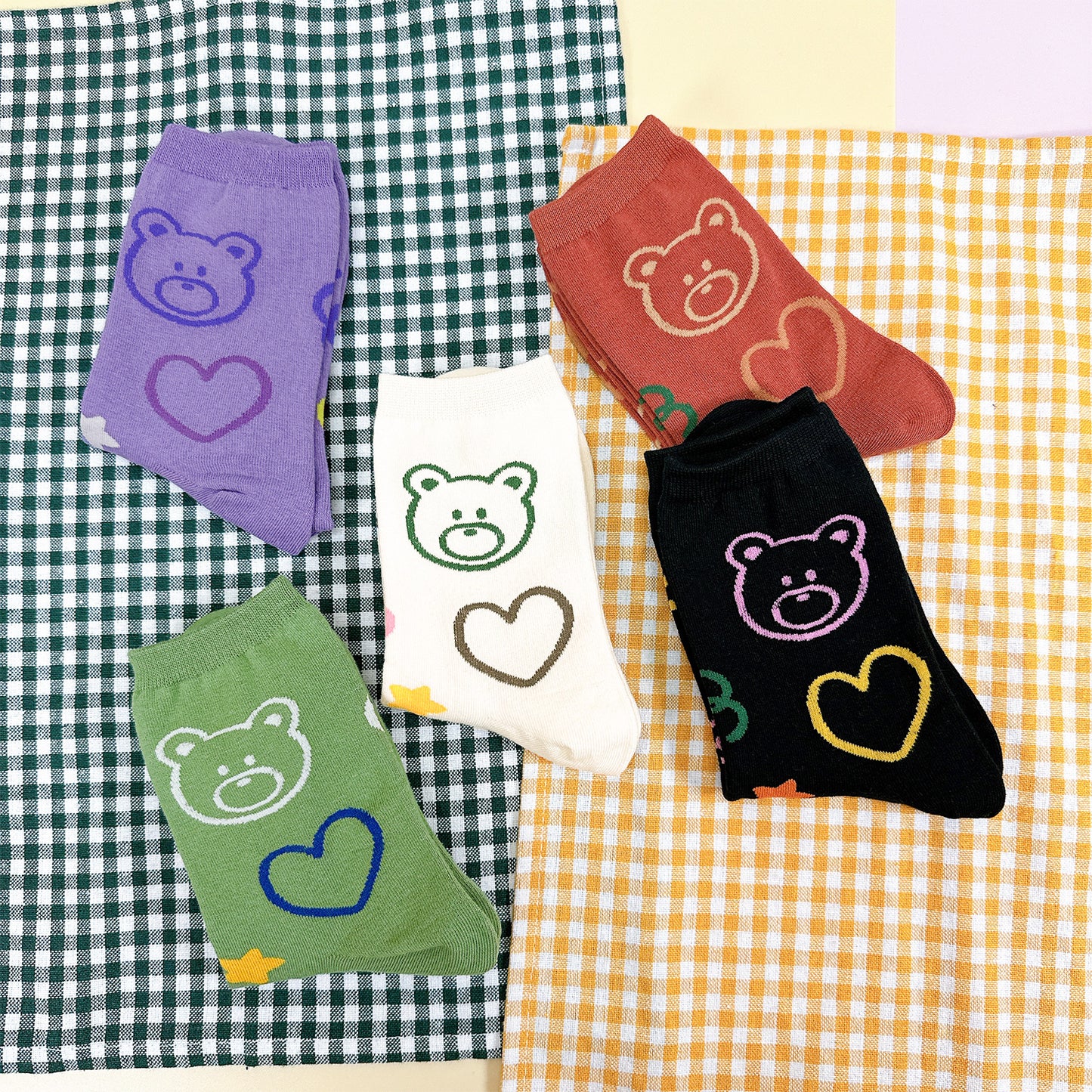 Women's Smile & bear Crew Socks