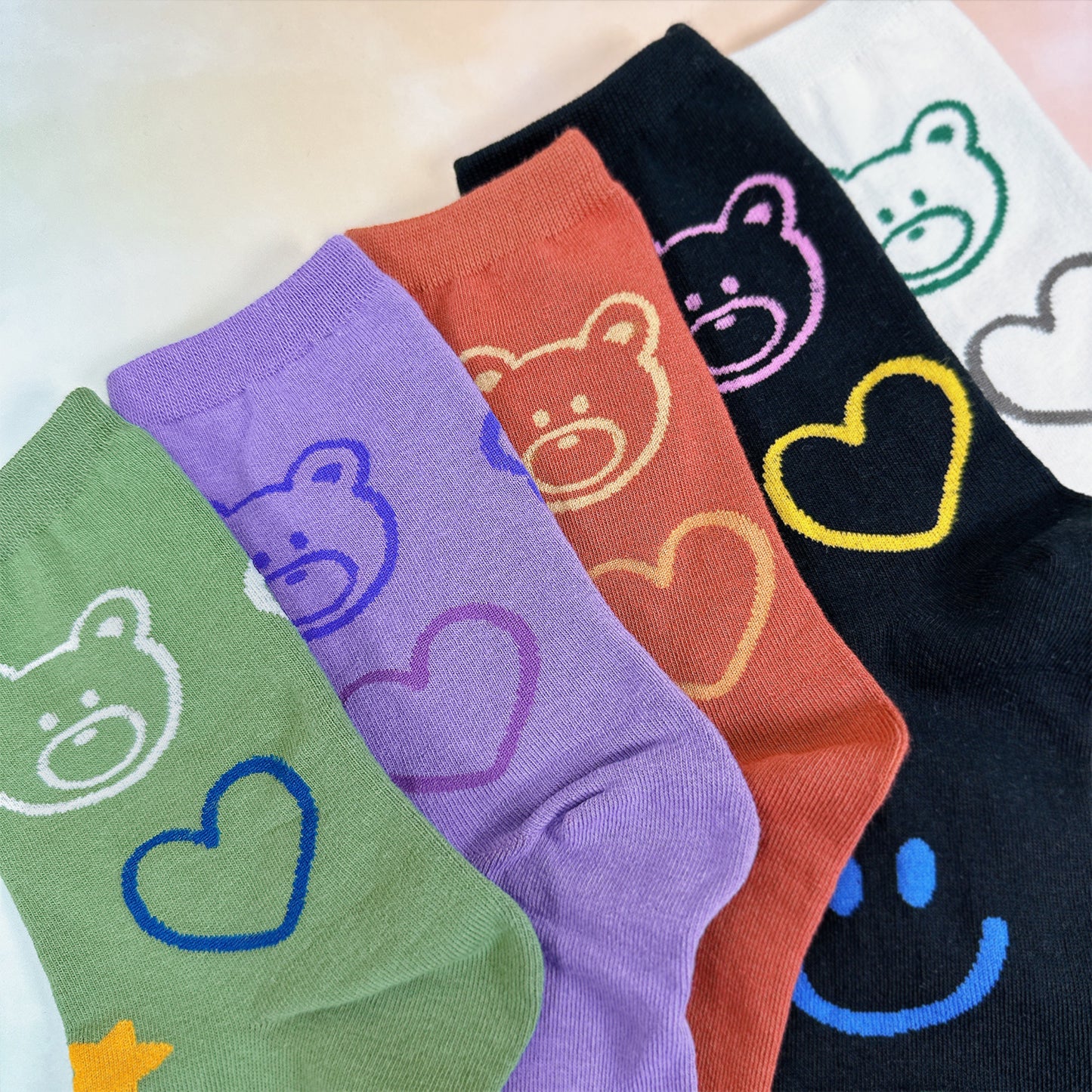 Women's Smile & bear Crew Socks