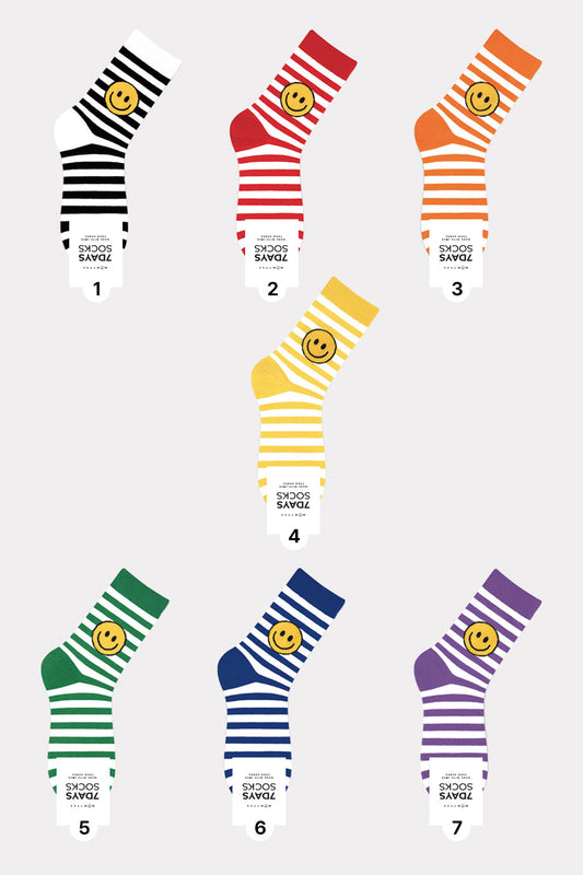 Women's Crew Smile Stripe Socks