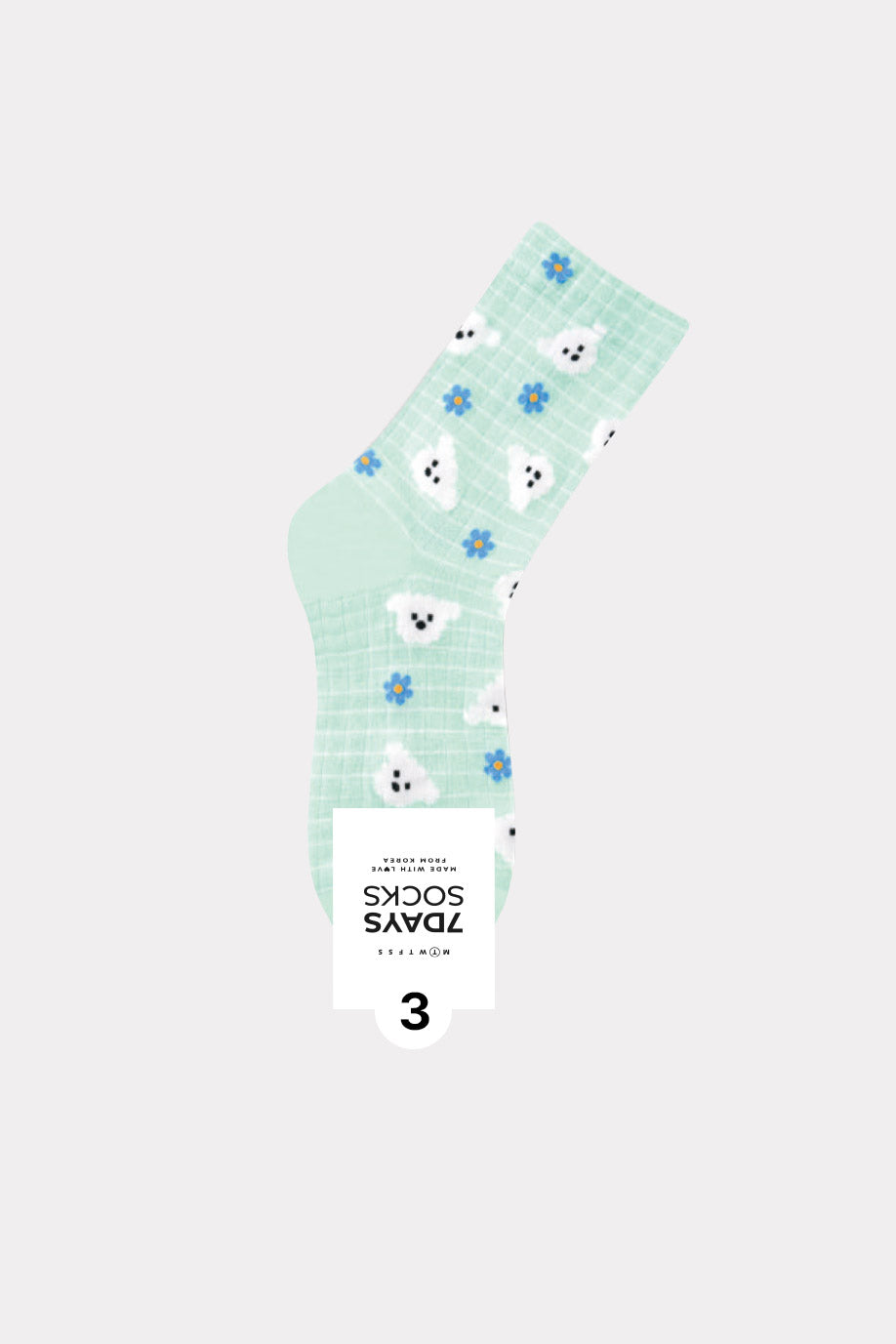 Women's Crew Check Mini Pattern Socks - Made in Korea