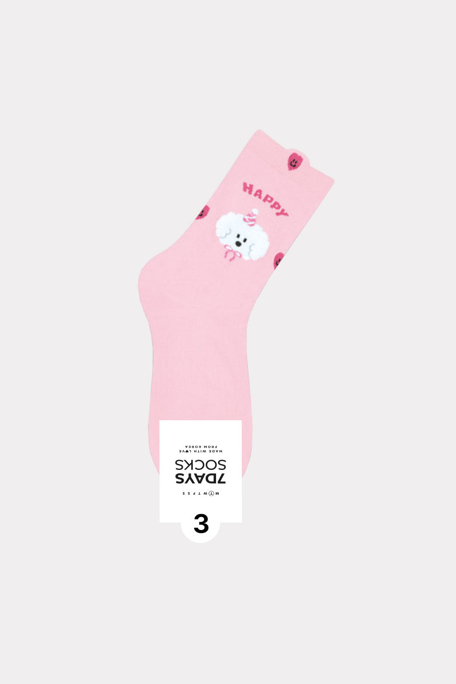 Women's Crew Puppy's Diary Socks - Made in Korea
